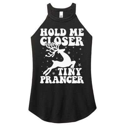 Hold me closer tiny prancer Deer Ugly Christmas Sweater Women's Perfect Tri Rocker Tank