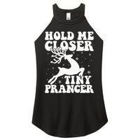 Hold me closer tiny prancer Deer Ugly Christmas Sweater Women's Perfect Tri Rocker Tank