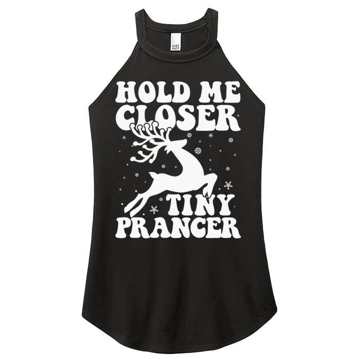 Hold me closer tiny prancer Deer Ugly Christmas Sweater Women's Perfect Tri Rocker Tank