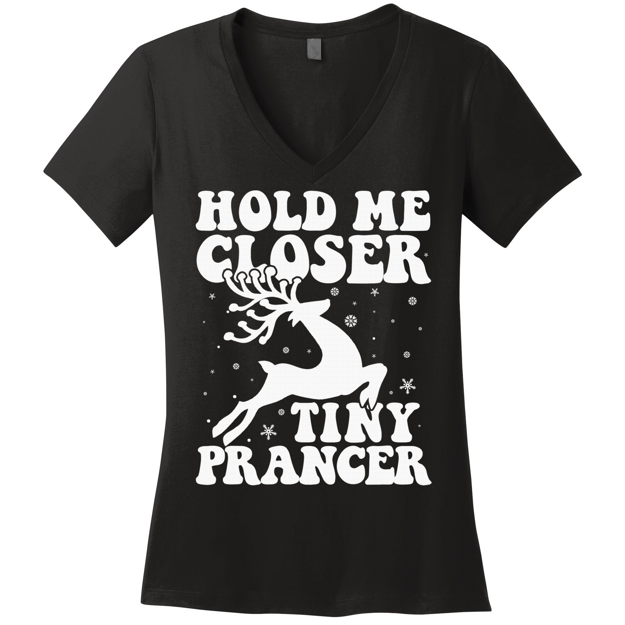 Hold me closer tiny prancer Deer Ugly Christmas Sweater Women's V-Neck T-Shirt