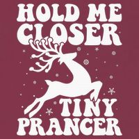 Hold me closer tiny prancer Deer Ugly Christmas Sweater 16oz Travel Tumbler