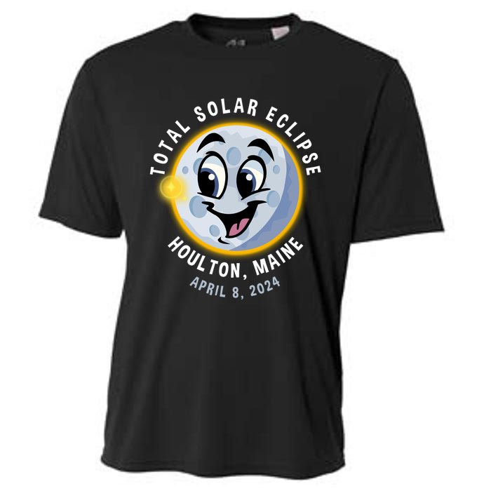 Holton Maine Cute Solar Eclipse April 8 2024 Moon Cooling Performance Crew T-Shirt