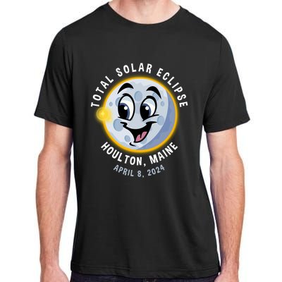 Holton Maine Cute Solar Eclipse April 8 2024 Moon Adult ChromaSoft Performance T-Shirt