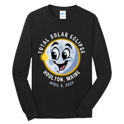 Holton Maine Cute Solar Eclipse April 8 2024 Moon Tall Long Sleeve T-Shirt