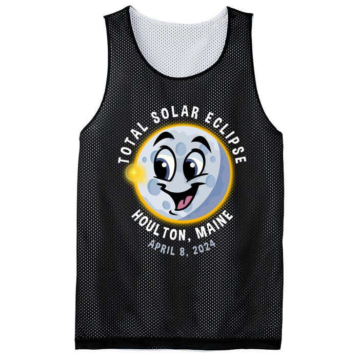 Holton Maine Cute Solar Eclipse April 8 2024 Moon Mesh Reversible Basketball Jersey Tank