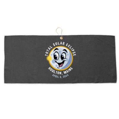 Holton Maine Cute Solar Eclipse April 8 2024 Moon Large Microfiber Waffle Golf Towel