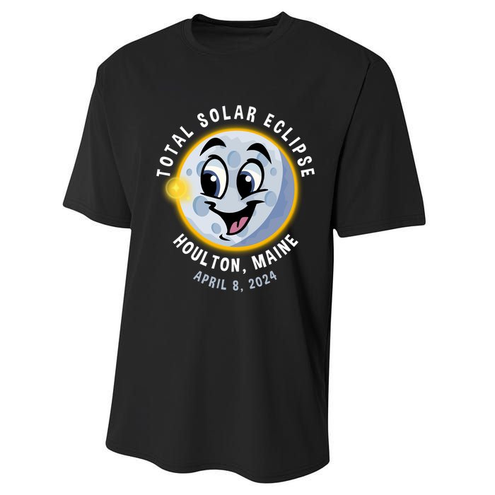 Holton Maine Cute Solar Eclipse April 8 2024 Moon Performance Sprint T-Shirt