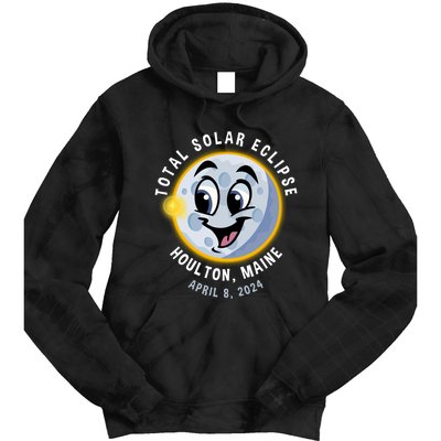 Holton Maine Cute Solar Eclipse April 8 2024 Moon Tie Dye Hoodie