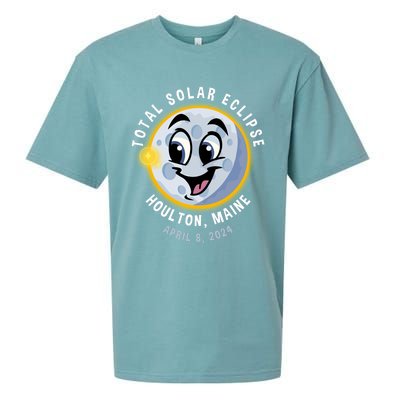 Holton Maine Cute Solar Eclipse April 8 2024 Moon Sueded Cloud Jersey T-Shirt