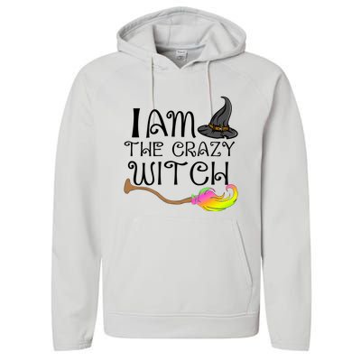 Halloween Matching Couples Pajamas Fun I Am The Crazy Witch Gift Performance Fleece Hoodie