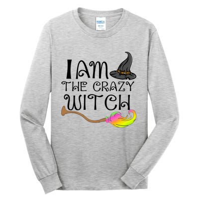 Halloween Matching Couples Pajamas Fun I Am The Crazy Witch Gift Tall Long Sleeve T-Shirt