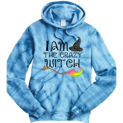 Halloween Matching Couples Pajamas Fun I Am The Crazy Witch Gift Tie Dye Hoodie