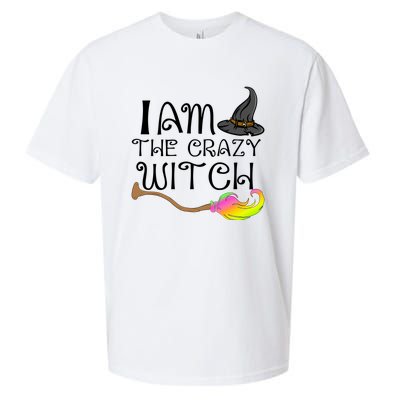 Halloween Matching Couples Pajamas Fun I Am The Crazy Witch Gift Sueded Cloud Jersey T-Shirt