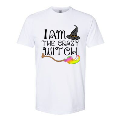 Halloween Matching Couples Pajamas Fun I Am The Crazy Witch Gift Softstyle CVC T-Shirt