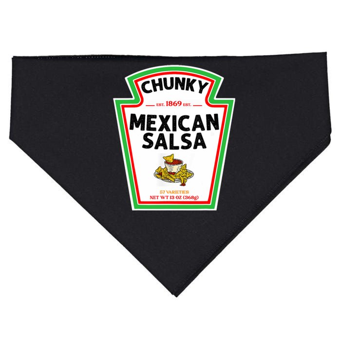 Halloween Matching Costume Chunky Mexican Salsa Bottle Label USA-Made Doggie Bandana