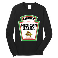 Halloween Matching Costume Chunky Mexican Salsa Bottle Label Long Sleeve Shirt