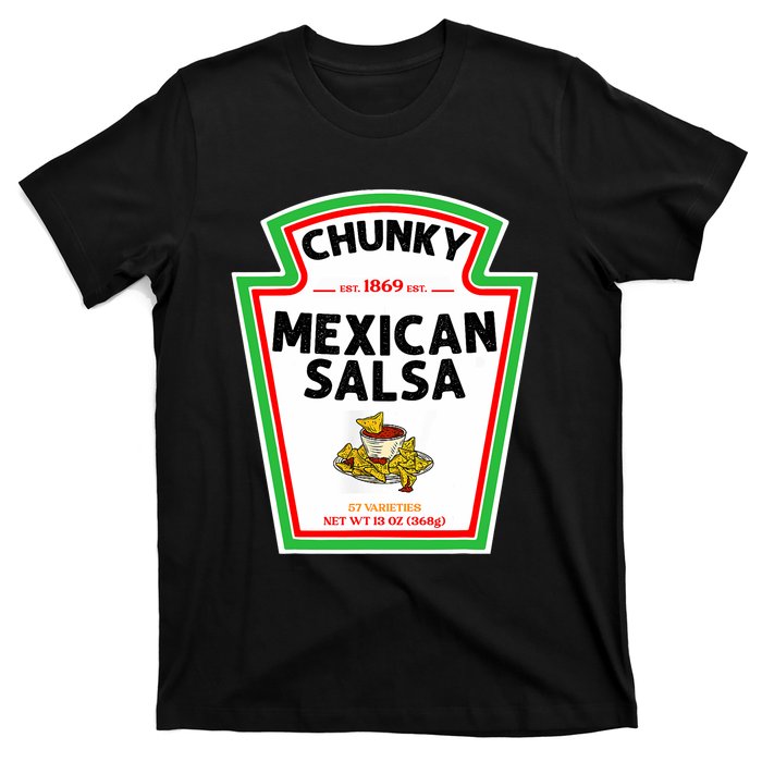 Halloween Matching Costume Chunky Mexican Salsa Bottle Label T-Shirt