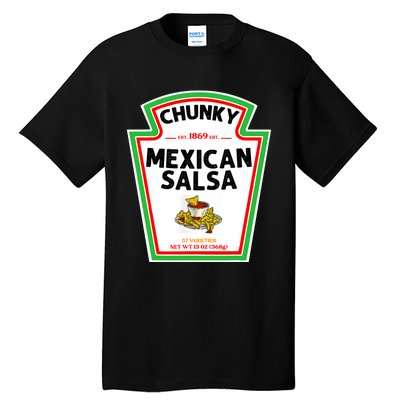 Halloween Matching Costume Chunky Mexican Salsa Bottle Label Tall T-Shirt