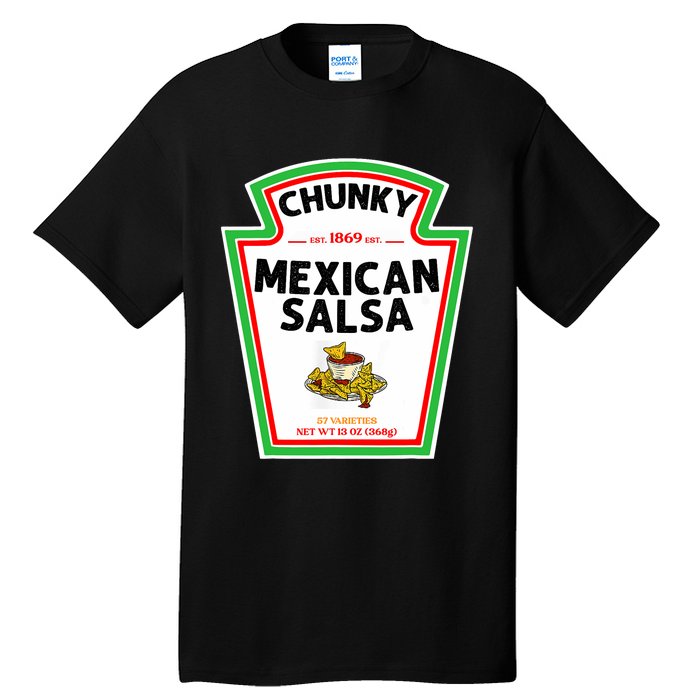 Halloween Matching Costume Chunky Mexican Salsa Bottle Label Tall T-Shirt