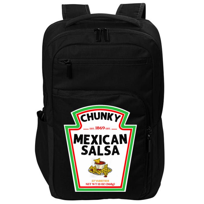 Halloween Matching Costume Chunky Mexican Salsa Bottle Label Impact Tech Backpack