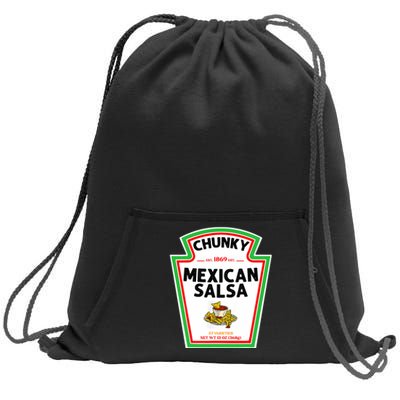 Halloween Matching Costume Chunky Mexican Salsa Bottle Label Sweatshirt Cinch Pack Bag