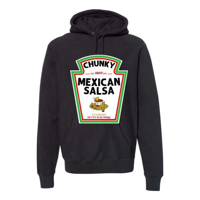 Halloween Matching Costume Chunky Mexican Salsa Bottle Label Premium Hoodie