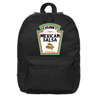 Halloween Matching Costume Chunky Mexican Salsa Bottle Label 16 in Basic Backpack