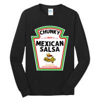 Halloween Matching Costume Chunky Mexican Salsa Bottle Label Tall Long Sleeve T-Shirt