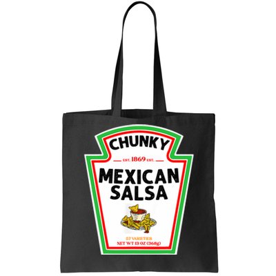 Halloween Matching Costume Chunky Mexican Salsa Bottle Label Tote Bag