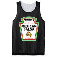 Halloween Matching Costume Chunky Mexican Salsa Bottle Label Mesh Reversible Basketball Jersey Tank