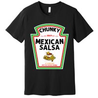 Halloween Matching Costume Chunky Mexican Salsa Bottle Label Premium T-Shirt