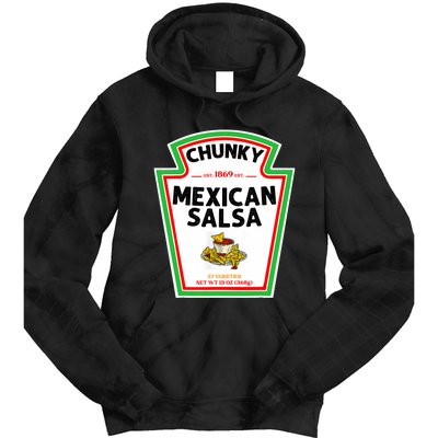 Halloween Matching Costume Chunky Mexican Salsa Bottle Label Tie Dye Hoodie