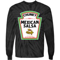 Halloween Matching Costume Chunky Mexican Salsa Bottle Label Tie-Dye Long Sleeve Shirt