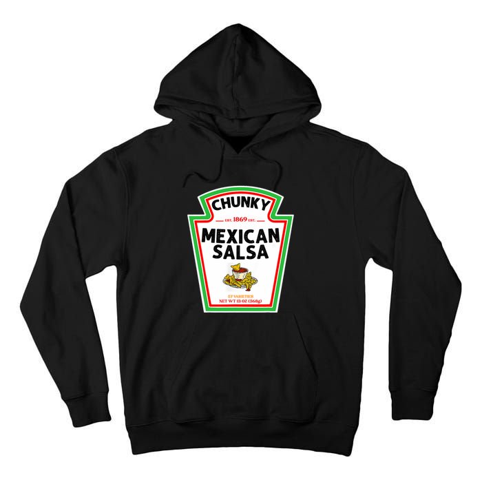 Halloween Matching Costume Chunky Mexican Salsa Bottle Label Tall Hoodie