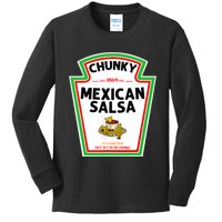 Halloween Matching Costume Chunky Mexican Salsa Bottle Label Kids Long Sleeve Shirt