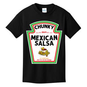 Halloween Matching Costume Chunky Mexican Salsa Bottle Label Kids T-Shirt