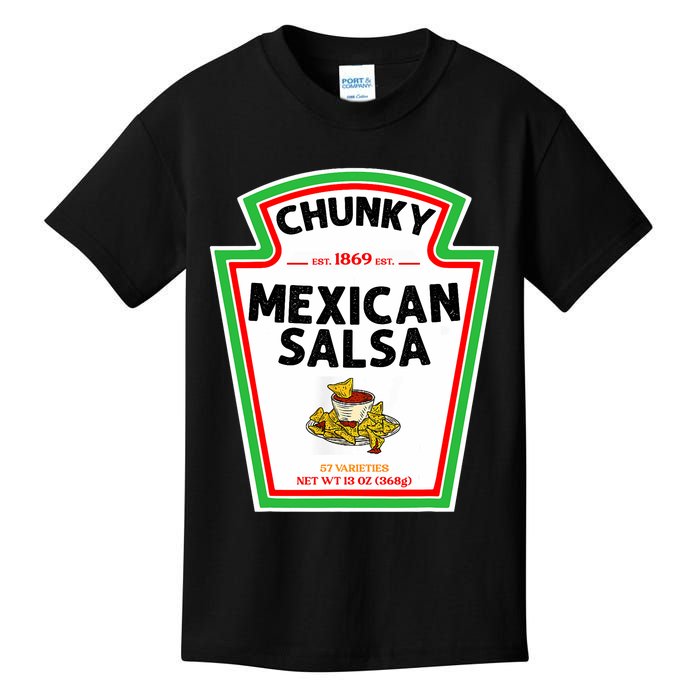 Halloween Matching Costume Chunky Mexican Salsa Bottle Label Kids T-Shirt