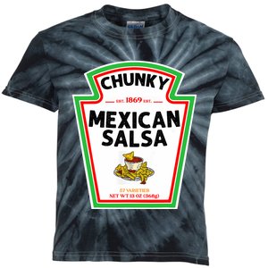 Halloween Matching Costume Chunky Mexican Salsa Bottle Label Kids Tie-Dye T-Shirt