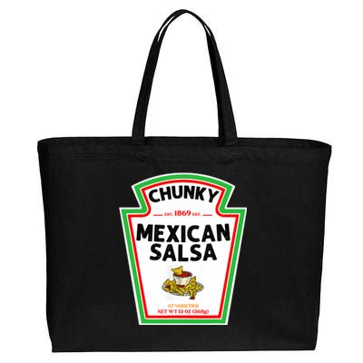 Halloween Matching Costume Chunky Mexican Salsa Bottle Label Cotton Canvas Jumbo Tote