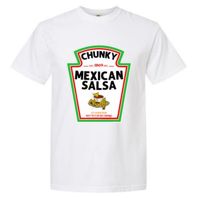 Halloween Matching Costume Chunky Mexican Salsa Bottle Label Garment-Dyed Heavyweight T-Shirt