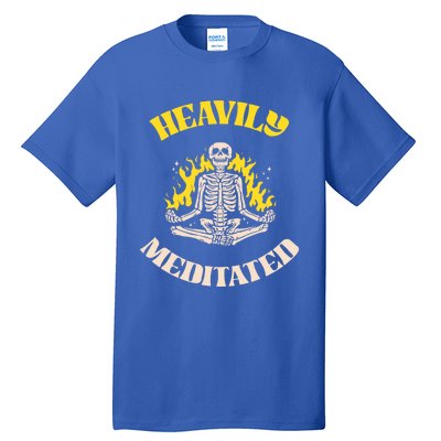 Heavily Meditated Cool Gift Yoga Skeleton Gift Tall T-Shirt