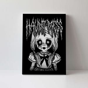 Haunt Mess Creepy Haunted Doll Illustration Canvas