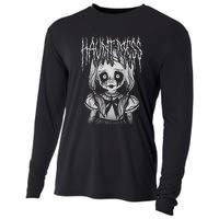 Haunt Mess Creepy Haunted Doll Illustration Cooling Performance Long Sleeve Crew