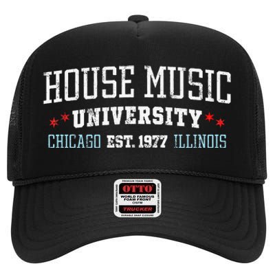 House Music Chicago House Music DJ EDM High Crown Mesh Back Trucker Hat