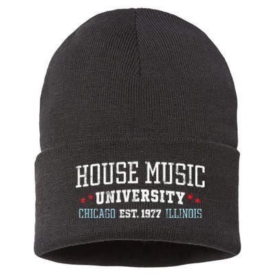 House Music Chicago House Music DJ EDM Sustainable Knit Beanie