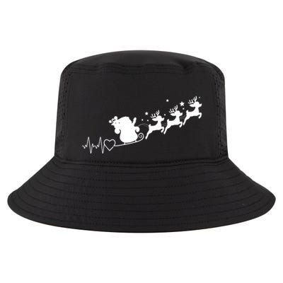 Heartbeat Merry Christmas Reindeer Xmas Family Funny Gift Cool Comfort Performance Bucket Hat