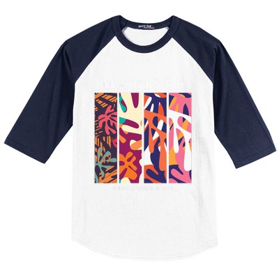 Henri Matisse Cut Outs Art Lover Teachers Gift Baseball Sleeve Shirt