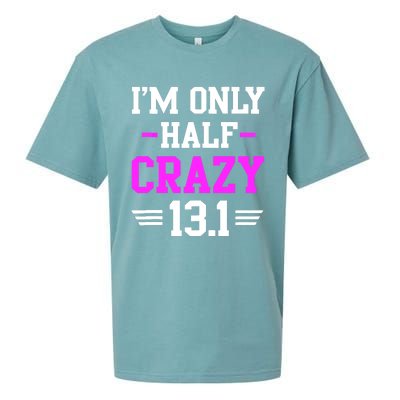 Half Marathon Crazy Funny Runner Training 13.1 Mile Sueded Cloud Jersey T-Shirt