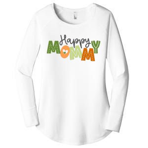 Happy Mommy Cute Mom Gift Women's Perfect Tri Tunic Long Sleeve Shirt