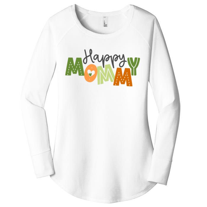 Happy Mommy Cute Mom Gift Women's Perfect Tri Tunic Long Sleeve Shirt